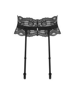 Пояс для чулок Obsessive Nutris garter belt, XS/S, кружевной, с длинными пажами SX1172 фото