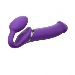 Безремневой страпон с вибрацией Strap-On-Me Vibrating Violet XL, диам. 4,7см, пульт ДУ, регулируемый SO3827 фото