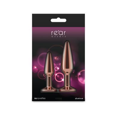 Набір анальних пробок NS Novelties Rear Assets - Tapered Trainer Kit - Rose Gold - Pink SX4385 фото