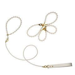 Жемчужный набор для фиксации LOCKINK Pearl Bondage & Restraint Set, наручники, поножи, поводок SX0908 фото