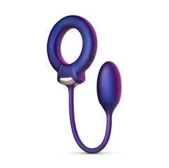 Ерекційне віброкільце з віброяйцем Hueman - Eclipse Anal Vibrator SX3893 фото