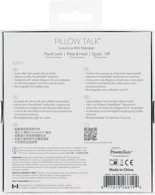 Розкішний вібратор PILLOW TALK - Flirty Teal з кристалом Swarovski, гнучка головка SO2726 фото