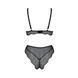 Комплект белья Passion AMBERLY SET 4XL/5XL black, лиф, трусики бразилиана, люрексовая нить SO7055 фото 4