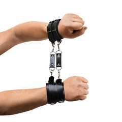 Наручники мужские Art of Sex - Handcuffs Dragons man из экокожи, цвет черный SO9975 фото