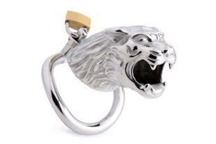 Клітка для пеніса Master Series: Tiger King Cock Cage With Lock, три кільця, замок, три ключі SO8795 фото