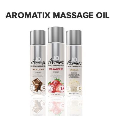 Натуральное массажное масло JO Aromatix Massage Oil Strawberry 120 мл SO6768 фото