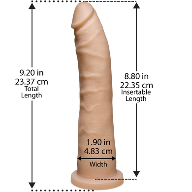 Фаллоимитатор Doc Johnson Platinum TRUSKYN - The Tru Ride Slim 9 Inch, диаметр 4,6см, двухслойный SO1972 фото