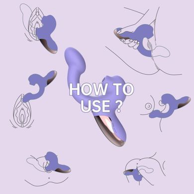 Смарт-вібратор Magic Motion Ponder Purple, подвійна стимуляція, віброяйце+язичок для клітора SX3228 фото