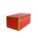 Подарункова коробка червона з золотим геометричним малюнком, S &mdash; 20,2&times;14&times;10,5 см SO8913 фото 1