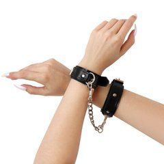 Наручники из экокожи Art of Sex - Handcuffs Emoji, цвет черный SO9976 фото