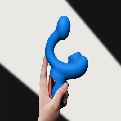 Смарт-вибратор Magic Motion Ponder Blue, двойная стимуляция, виброяйцо+язычок для клитора SX3229 фото