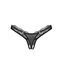 Трусики-стринги с кружевом Obsessive Arrowel Black crotchless thong L/XL SX2583 фото 3