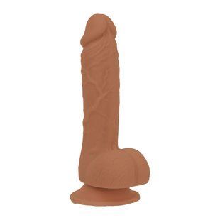 Фаллоимитатор ADDICTION Steven 7.5" Silicone Dong Caramel, вибропуля в подарок SX3155 фото