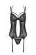 Корсет Passion DROSERA CORSET black, XXL/XXXL, с креплениями для чулок, трусики в комплекте SX0478 фото 3
