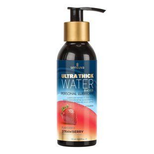 Густая смазка на водной основе Sensuva UltraThick Water-Based Strawberry (125 мл) без парабенов SO3234 фото