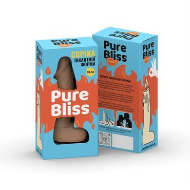 Свічка у вигляді члена Pure Bliss MINI Brown 15 см SX1644 фото