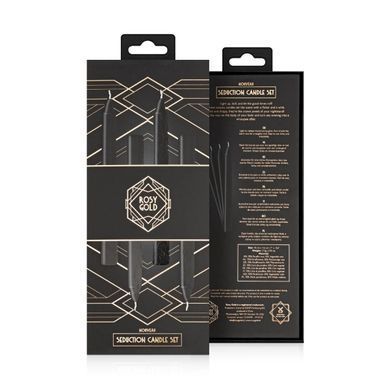 Набір свічок Rosy Gold - Seduction Candle Set - Black SX3907 фото