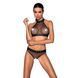 Білизна з відкритим доступом Passion MOONLIGHT SET XXL/XXXL black, топ, стрінги SO8453 фото 1