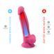 Фалоімітатор SilexD Johnny Pink Glow in the dark, двошаровий, силікон+Silexpan, діаметр 3,5см SO7026 фото 7