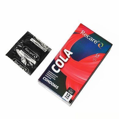 Презервативы Holographic Recare Cola Dotted&Ribbed Condoms 12шт, с пупырышками и ребрами,аромат:Кола SX3335 фото