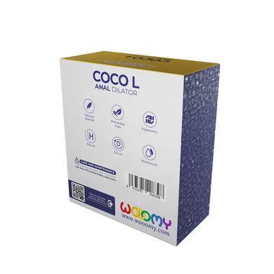 Анальний розширювач Wooomy Coco L, чорний, силіконовий, роздвоєний SX0811 фото