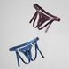 Трусики для страпона Strap-On-Me Harness Generous Blue, One Size, искусственная кожа, регулируемые ремни, сменные крепления для ди SX0673 фото 5