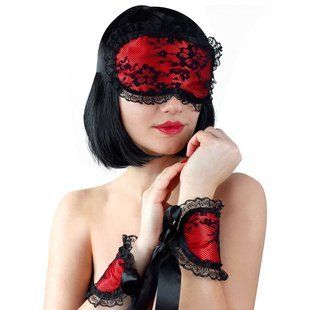 Кружевная маска на глаза с наручниками Art of Sex &ndash; Mask and Handcuffs SO5160 фото