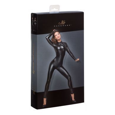 Комбинезон Noir Handmade F162 Powerwetlook overall with leash and two-way zipper, XL, мокрый эффект SX0044 фото