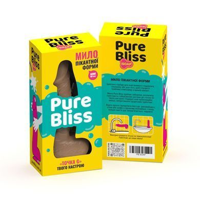 Мыло в форме пениса Pure Bliss MINI Brown, крафтовое мыло-член, натуральное SO6353 фото