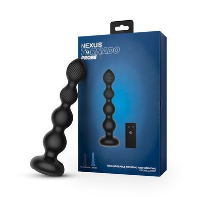 Анальный виброротатор Nexus Tornado Probe Edition Large, диаметр 4,5 см, вибрация + ротация, пульт ДУ SX2415 фото