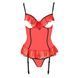 Корсет с открытой грудью CHERRY CORSET red XXL/3XL -Passion Exclusive, трусики, пажи, стрэпы, оборки PS25506 фото 4