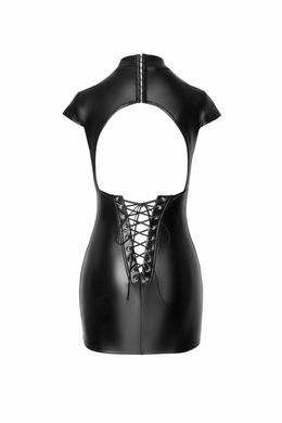 Платье Noir Handmade F309 Fantasy, L, black, мини, под латекс, короткий рукав, шнуровка сзади SX0293 фото
