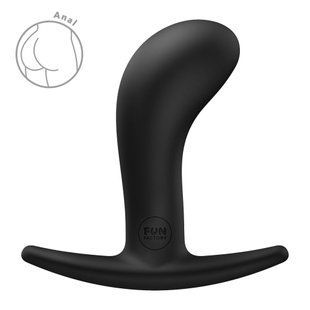 Анальная пробка Fun Factory BOOTIE M Black, диаметр 3,3 см, тонкий ограничитель SX3730 фото