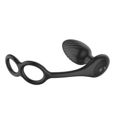 Анальная вибропробка Nexus Tornado Cock and Ball Ring вращение+вибрация, эрекционное кольцо, пульт SX2416 фото