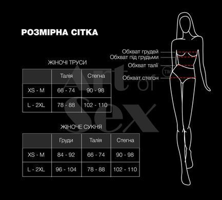 Трусики зі стразовим ланцюгом Art of Sex - Lea, розмір L-2XL, Срібло/Чорний SO7455 фото