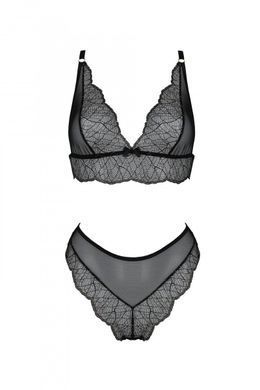 Комплект Passion AMBERLY SET black, XXL/XXXL, бралетт и трусики бразилиана SX0466 фото
