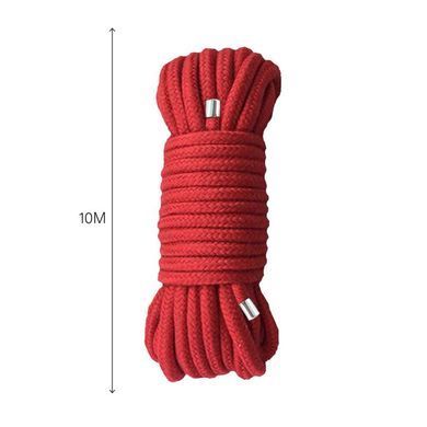 Веревка для BDSM BTB Bondage Rope Red, длина 10 м, диаметр 65 мм, полиэстер SO6574 фото