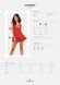 Прозора сорочка бебі-дол Obsessive Lacelove babydoll & thong XS/S Red, мереживо, стрінги SO8646 фото 5