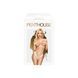 Трусики-тонг Penthouse Dangerous Darling L/XL White, мереживо, висока посадка, виріз спереду, бантик SO6497 фото 3