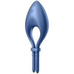 Ерекційне смарт-віброкільце ласо з регулюванням розміру Satisfyer Bullseye Blue SO6120 фото
