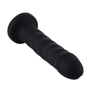 Силиконовый фаллоимитатор для секс-машин Hismith 7.1&Prime; Anal Dildo Black, система KlicLok SO6201 фото
