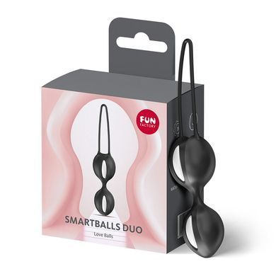 Вагінальні кульки Fun Factory SMARTBALLS DUO Black, 2 шт, діаметр 3,2 та 3,6 см SX3668 фото