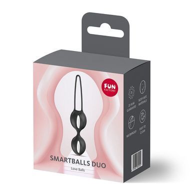 Вагінальні кульки Fun Factory SMARTBALLS DUO Black, 2 шт, діаметр 3,2 та 3,6 см SX3668 фото