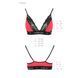 Еластичний топ з мереживом Passion PS001 TOP L, red-black SO4183 фото 5