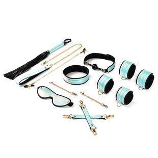 БДСМ-набор Liebe Seele Vivid Sky 8 Pieces Set, 8 аксессуаров, экокожа на бархатной основе SO9503 фото