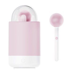 Вибратор-конфетка на палочке KISSTOY Pink Pop, зарядный кейс-ночник, 10 режимов вибрации SO9989 фото