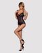 Сетчатое боди на косточках Obsessive Amanta teddy L/XL, черное, с доступом SO7199 фото 3