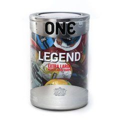 Набір презервативів ONE Legend XL, 100 шт, збільшений розмір, розширення на кінці, паковання-тубус SX0737 фото