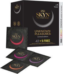 Безлатексні преміум-презервативи SKYN Unknown Pleasures 42+5 шт FREE, 6 різних видів SX4631 фото