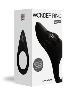 Ерекційне віброкільце Love To Love WONDER RING з мегастімулятором клітора, перезаряджаємий SO2046 фото